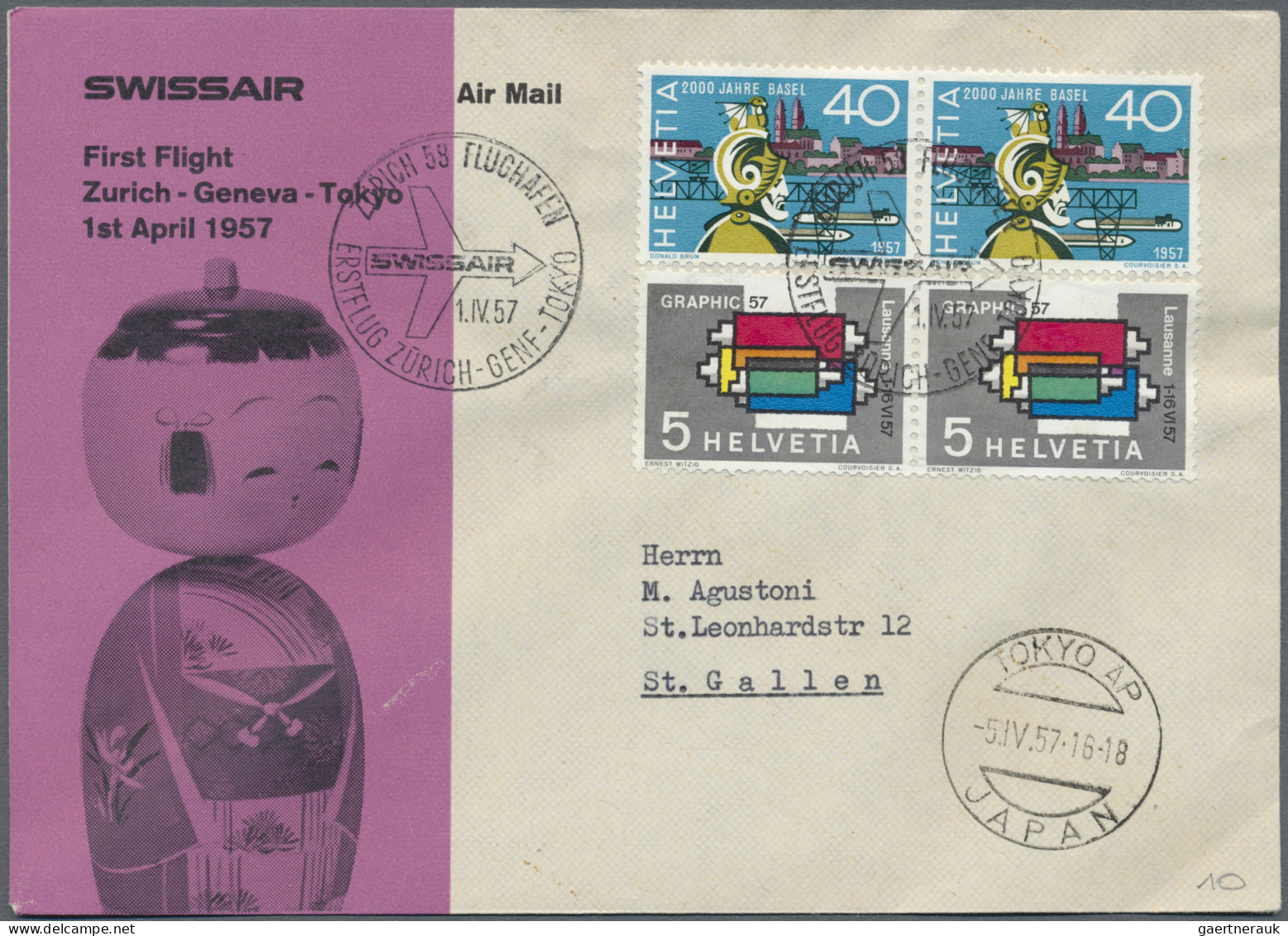 Airmail - Europe: 1950-1990: More Than 15,000 First Flight Covers Switzerland, S - Otros - Europa