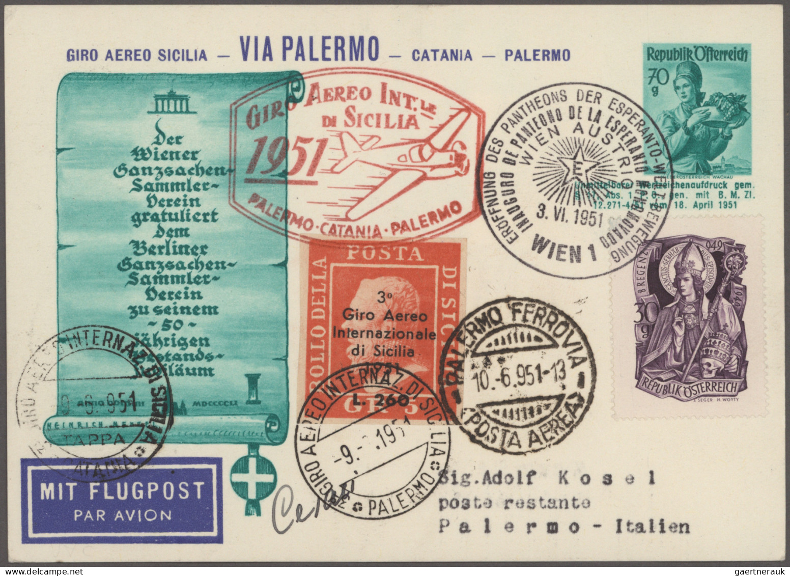 Airmail - Europe: 1958/1960, Sammlung Von 167 Briefen Und Karten AUSTRIA AIRLINE - Otros - Europa
