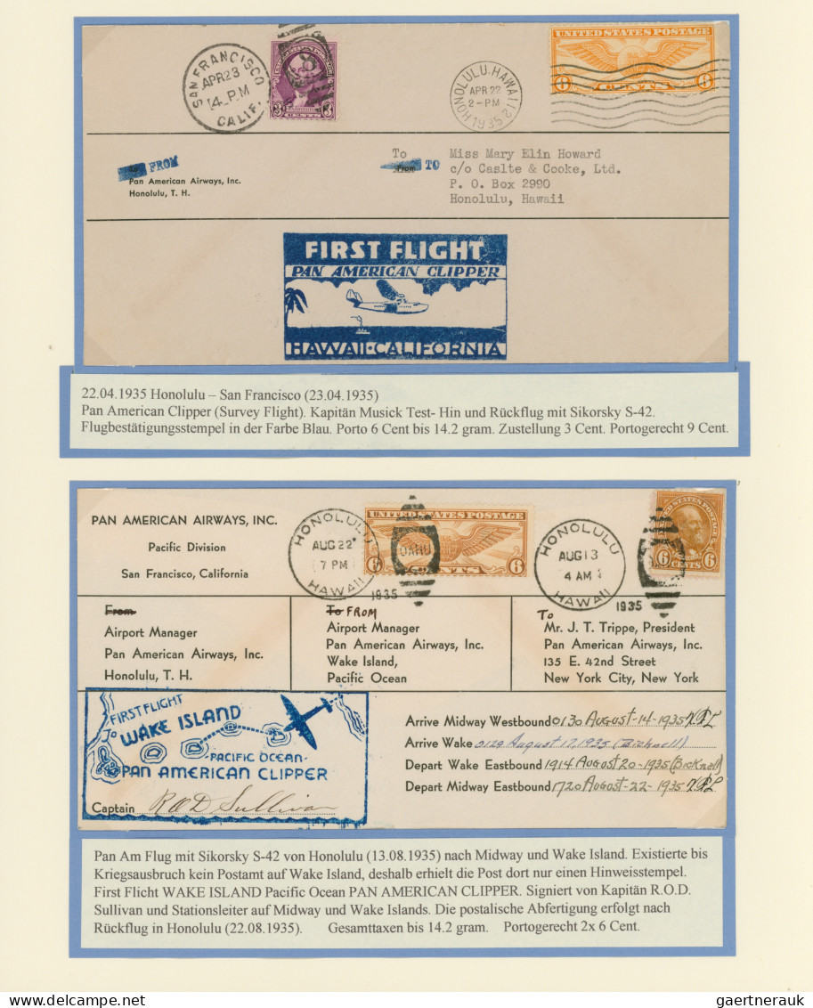 Airmail - Overseas: 1935/1941 "PAN AMERICAN AIRWAYS TRANSPACIFIC CLIPPER AIR-MAI