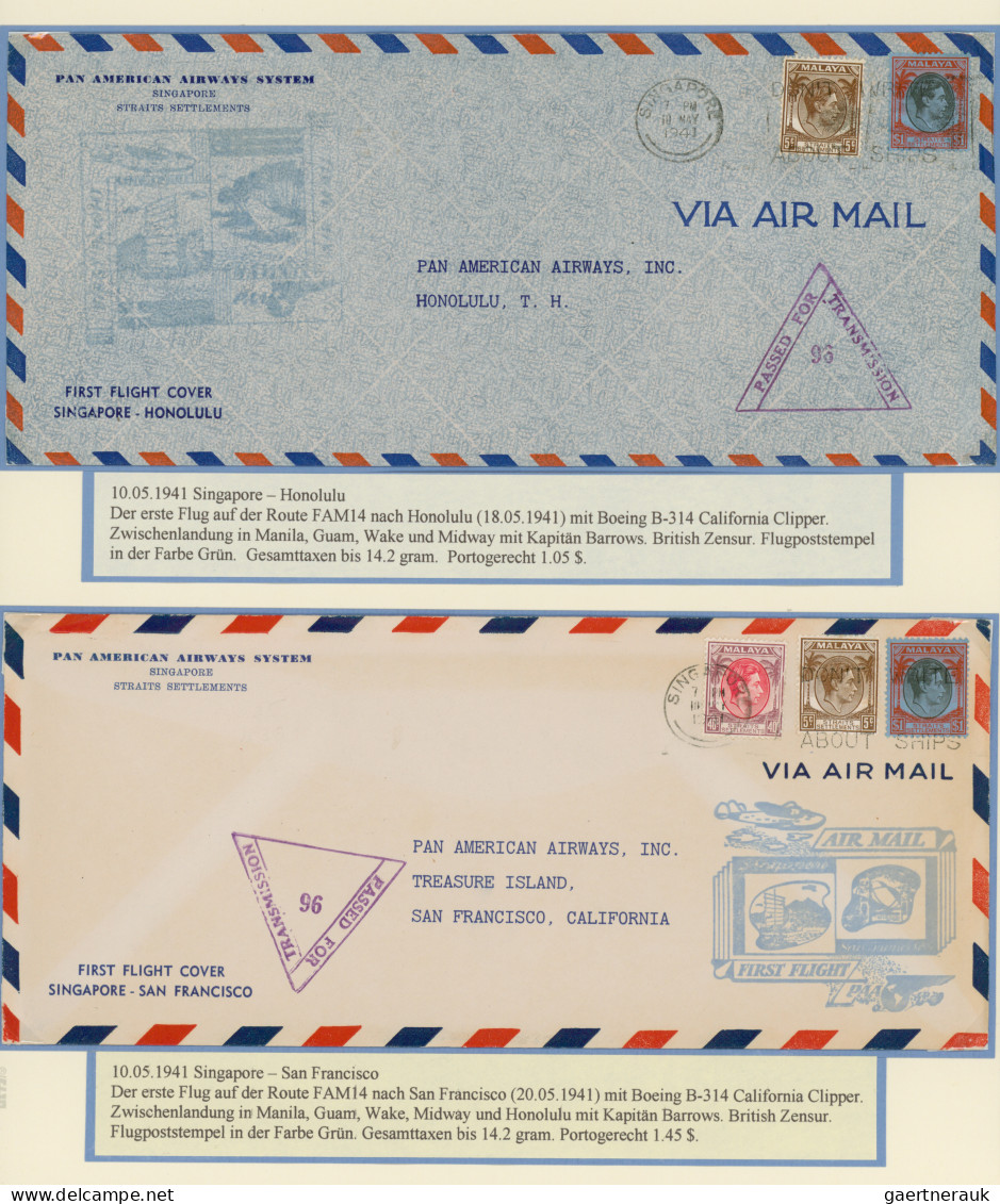 Airmail - Overseas: 1935/1941 "PAN AMERICAN AIRWAYS TRANSPACIFIC CLIPPER AIR-MAI