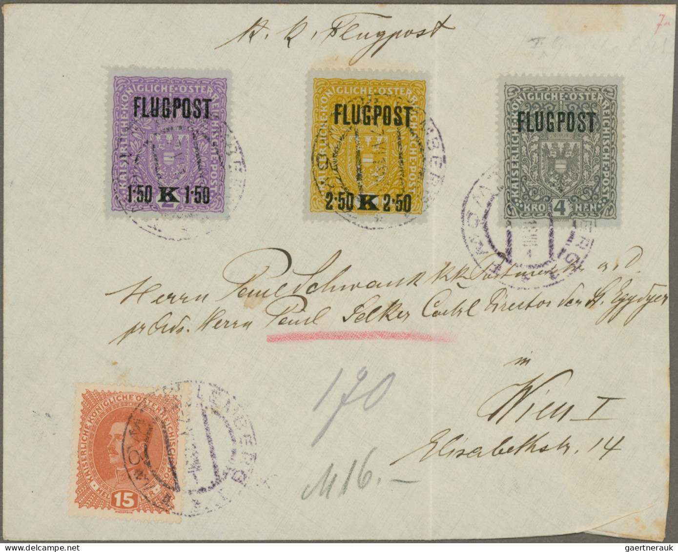 Air Mail: 1918/1970 (ca.), Collection Of 38 Covers/cards, Comprising E.g. Austri - Other & Unclassified