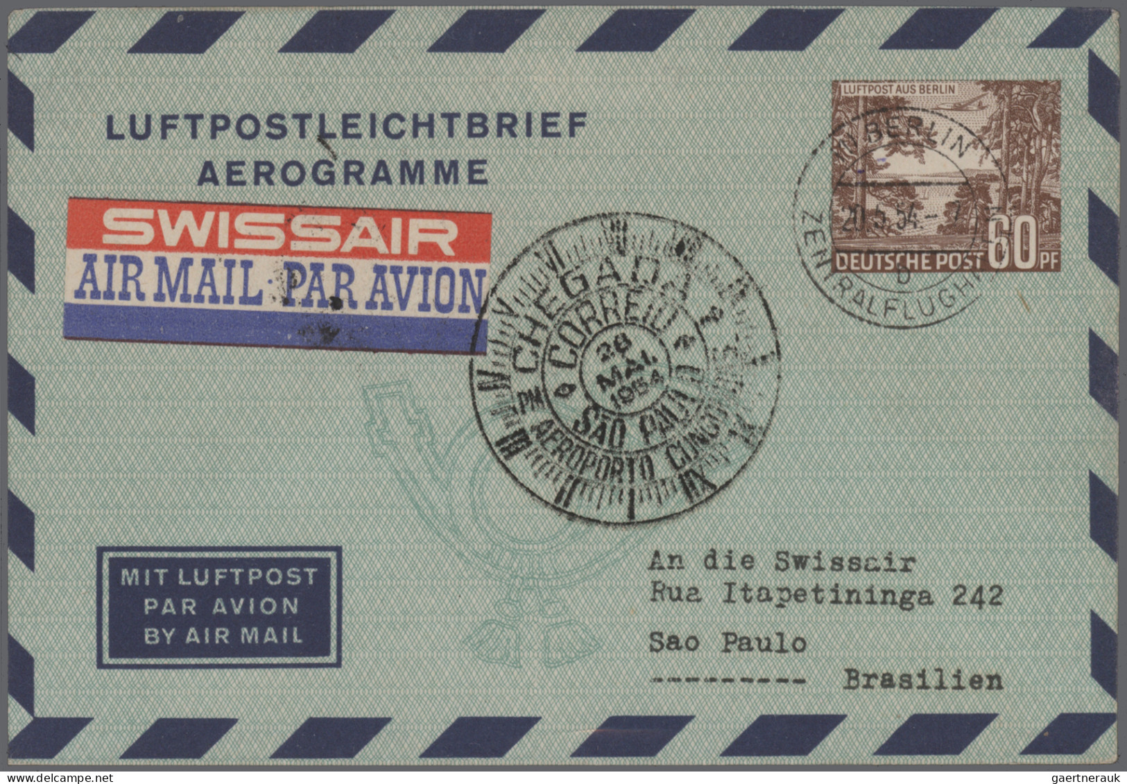 Air Mail: 1954/2011, Umfangreicher Posten Mit Tausenden Von Aerogrammen Aus Alle - Sonstige & Ohne Zuordnung