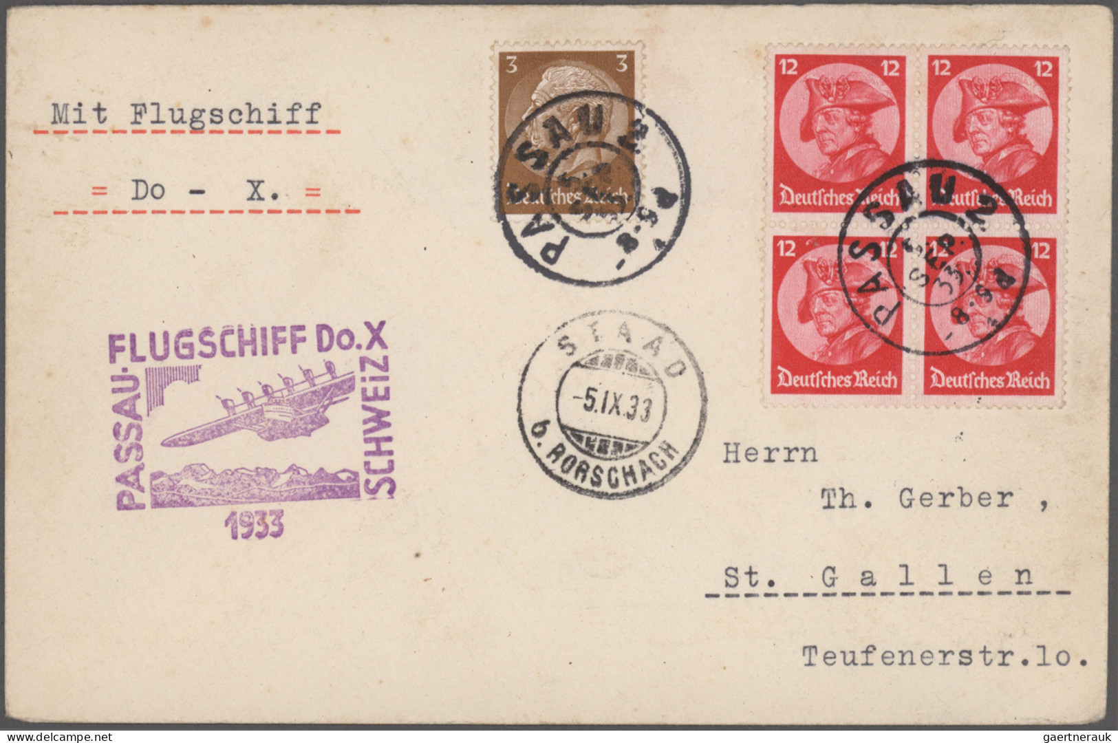 DO-X - Air Mail: 1931/1933, Posten Mit 35 Interessanten DO-X-Belegen, Schwerpunk - Luft- Und Zeppelinpost