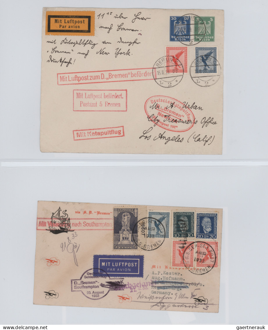 Skid Flight Mail: 1929/1937, Nord- Und Südatlantik, 1 Jahr Dt.Postflug Europa-Sü - Luchtpost & Zeppelin