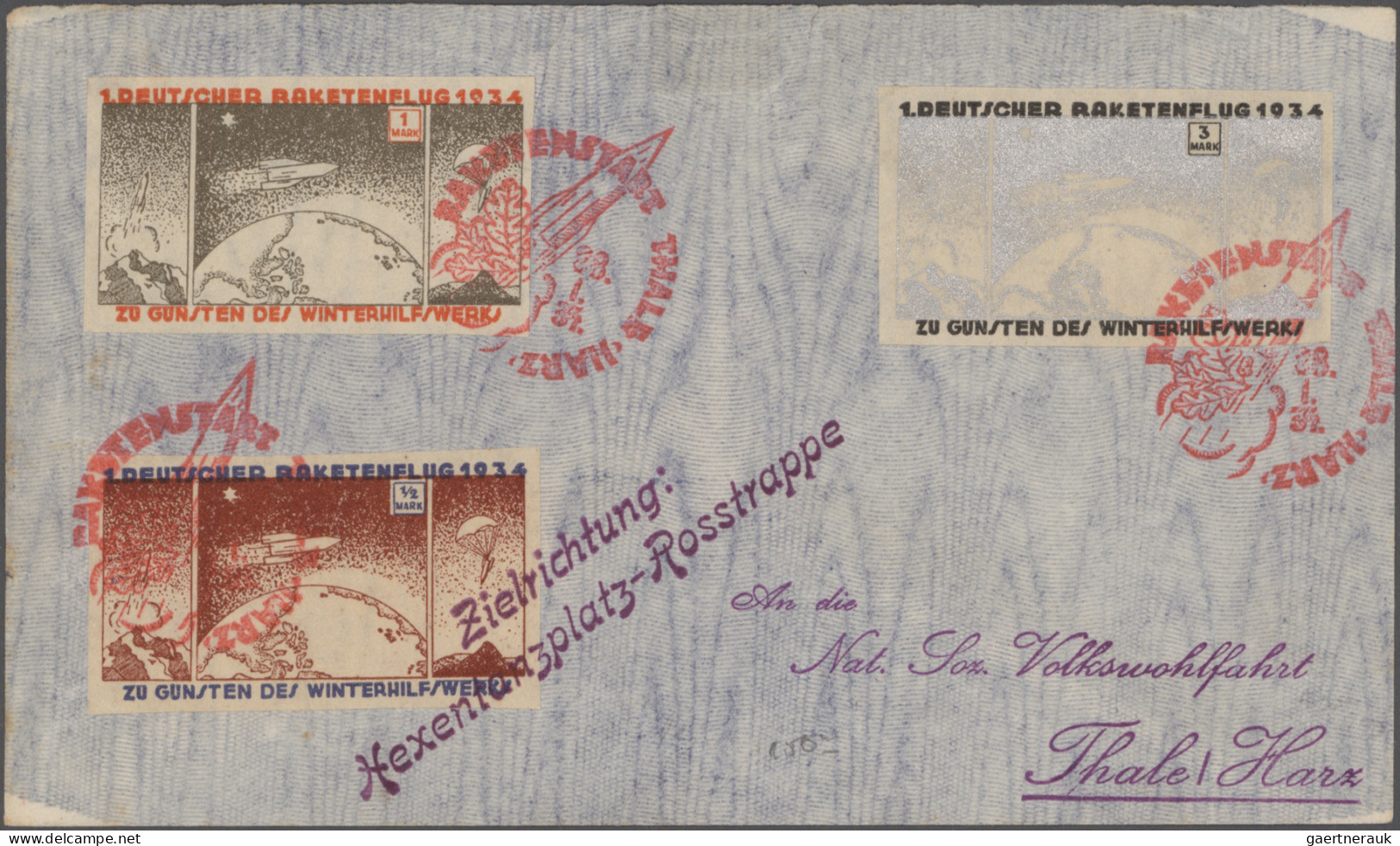 Rocket Mail: 1933/1960 (c.) Raketenpost/Rocket Mail: Kleine Kollektion Von 11 Br - Otros & Sin Clasificación