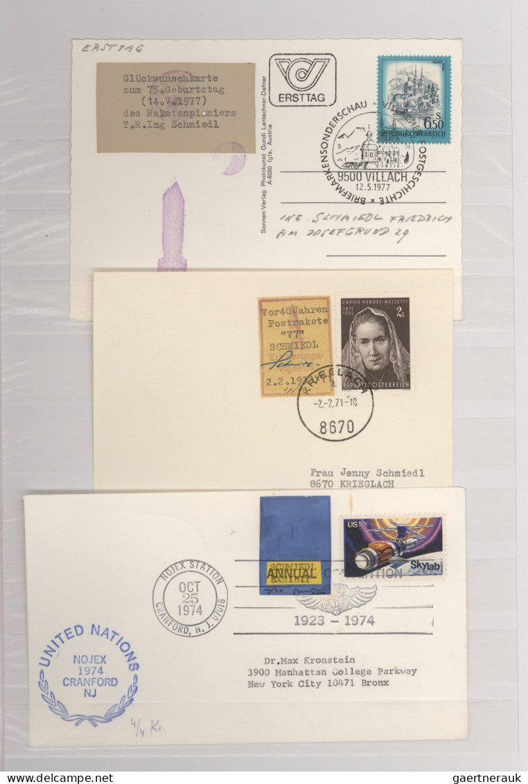 Rocket Mail: 1951/1979, ROCKET FLIGHTS/SCHMIEDL, collection of 37 covers/cards,