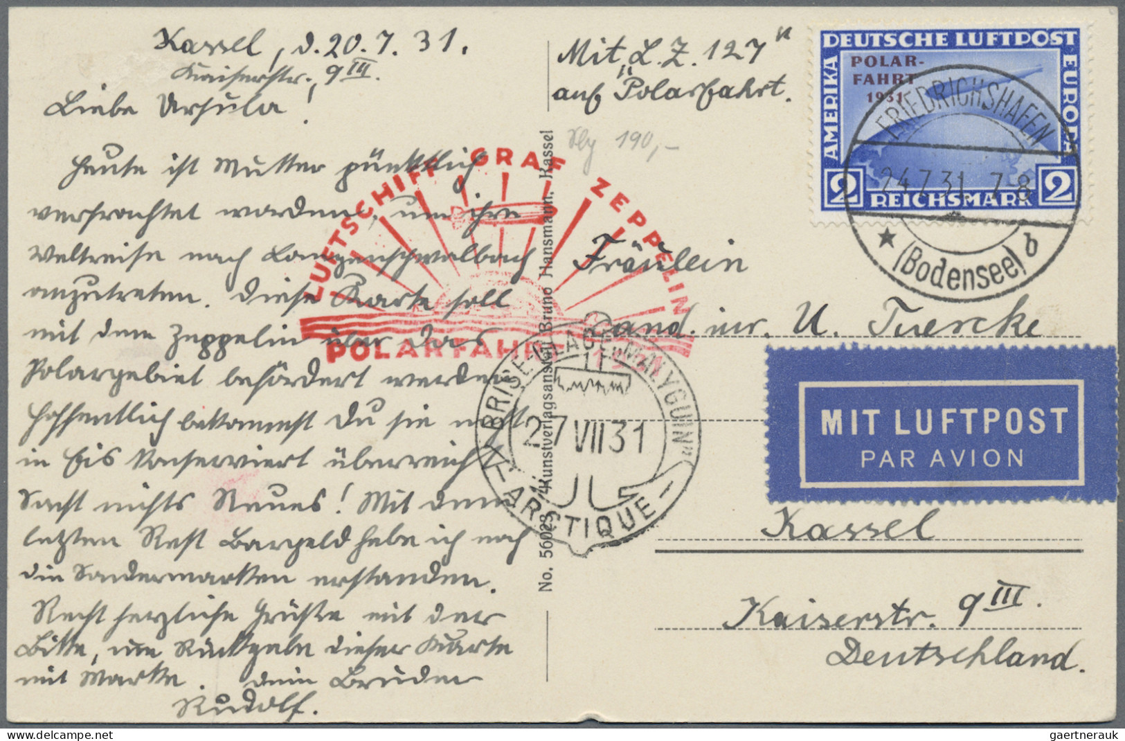 Zeppelin Mail - Germany: 1912/1940 (ca), Zeppelinpost + Luftpost, hochwertiger B