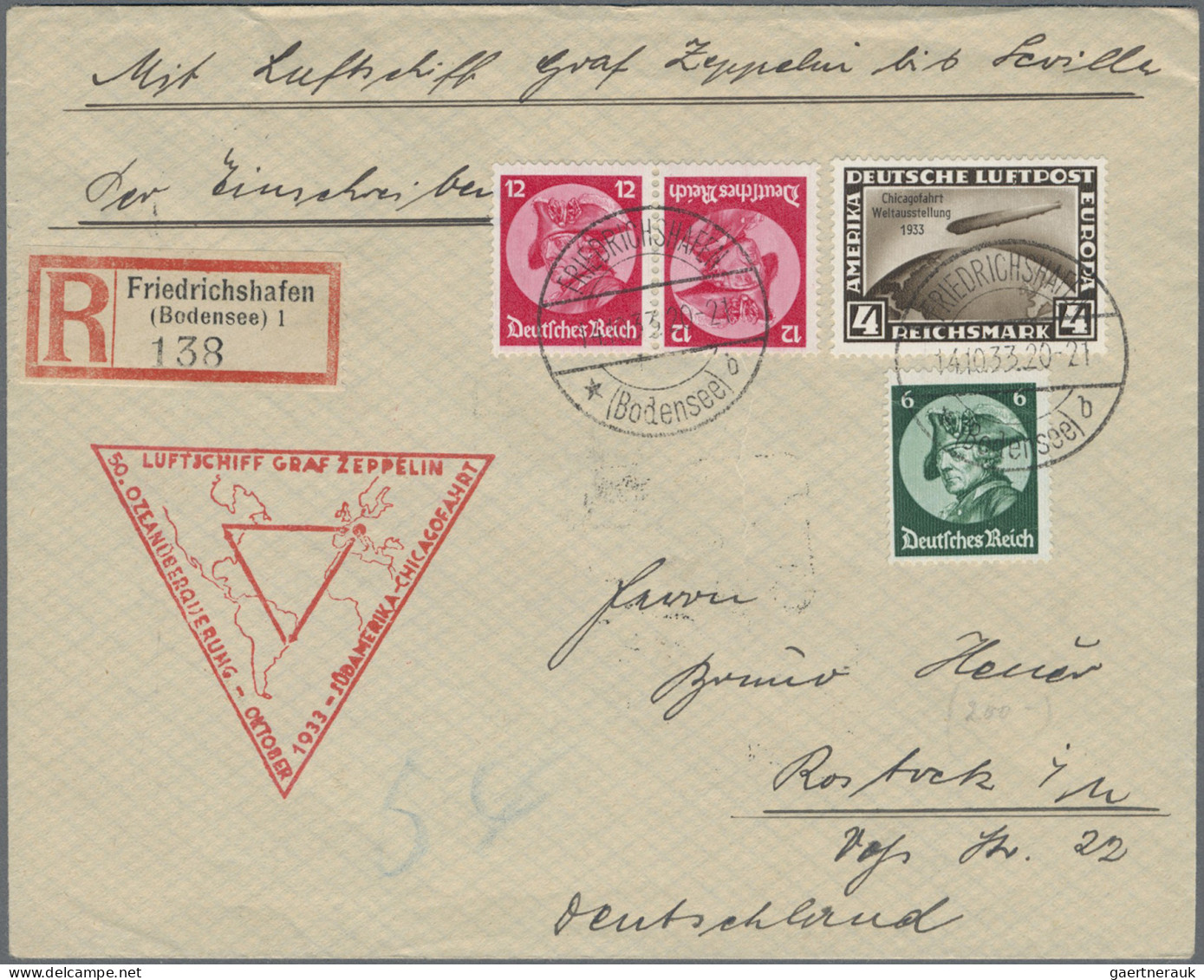 Zeppelin Mail - Germany: 1912/1940 (ca), Zeppelinpost + Luftpost, hochwertiger B