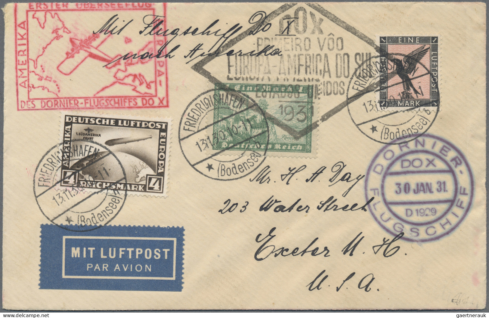 Zeppelin Mail - Germany: 1912/1940 (ca), Zeppelinpost + Luftpost, hochwertiger B