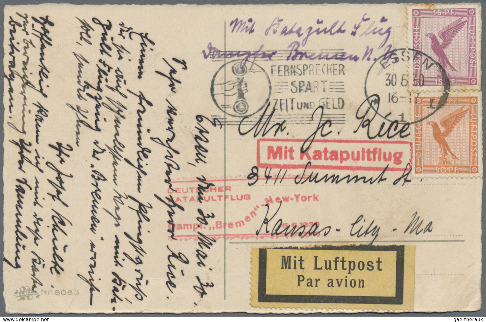 Zeppelin Mail - Germany: 1912/1940 (ca), Zeppelinpost + Luftpost, hochwertiger B