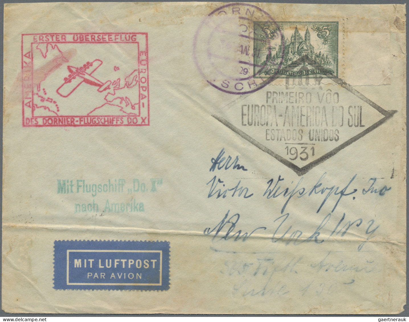 Zeppelin Mail - Germany: 1912/1940 (ca), Zeppelinpost + Luftpost, hochwertiger B