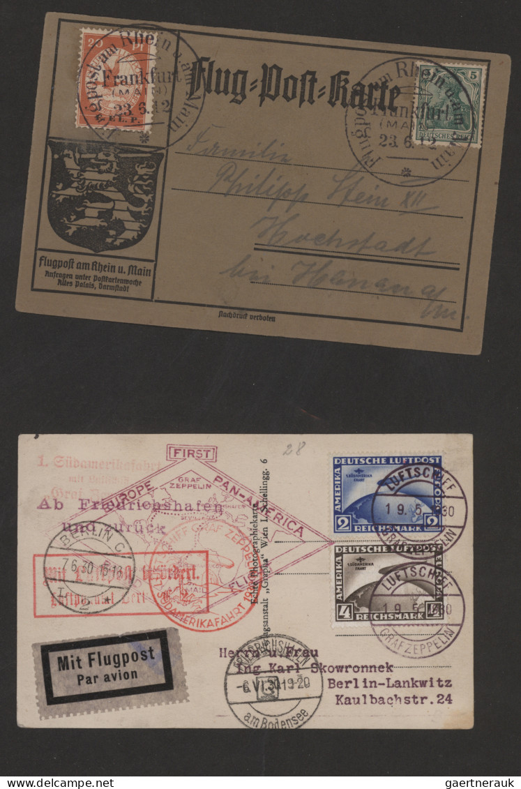 Zeppelin Mail - Germany: 1912/1940 (ca): Reichhaltige Sammlung Luft + Zeppelinpo - Poste Aérienne & Zeppelin