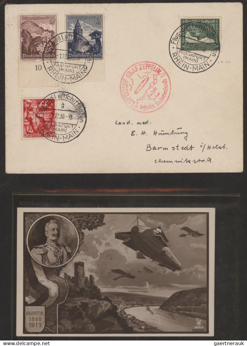 Zeppelin Mail - Germany: 1912/1940 (ca): Reichhaltige Sammlung Luft + Zeppelinpo