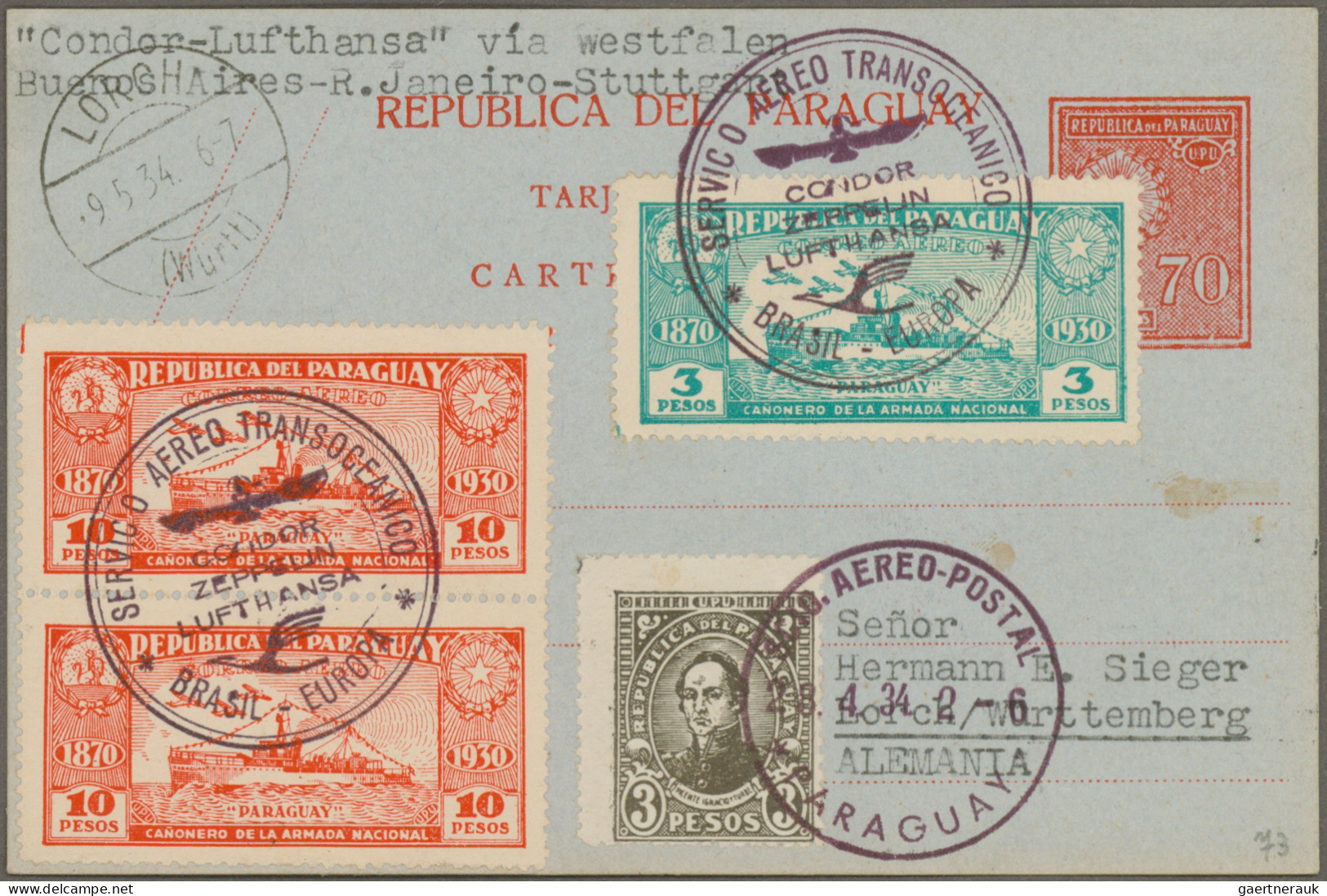 Zeppelin Mail - Germany: 1924/1939, Sauberer Posten Mit über 60 Zeppelinfahrten - Airmail & Zeppelin