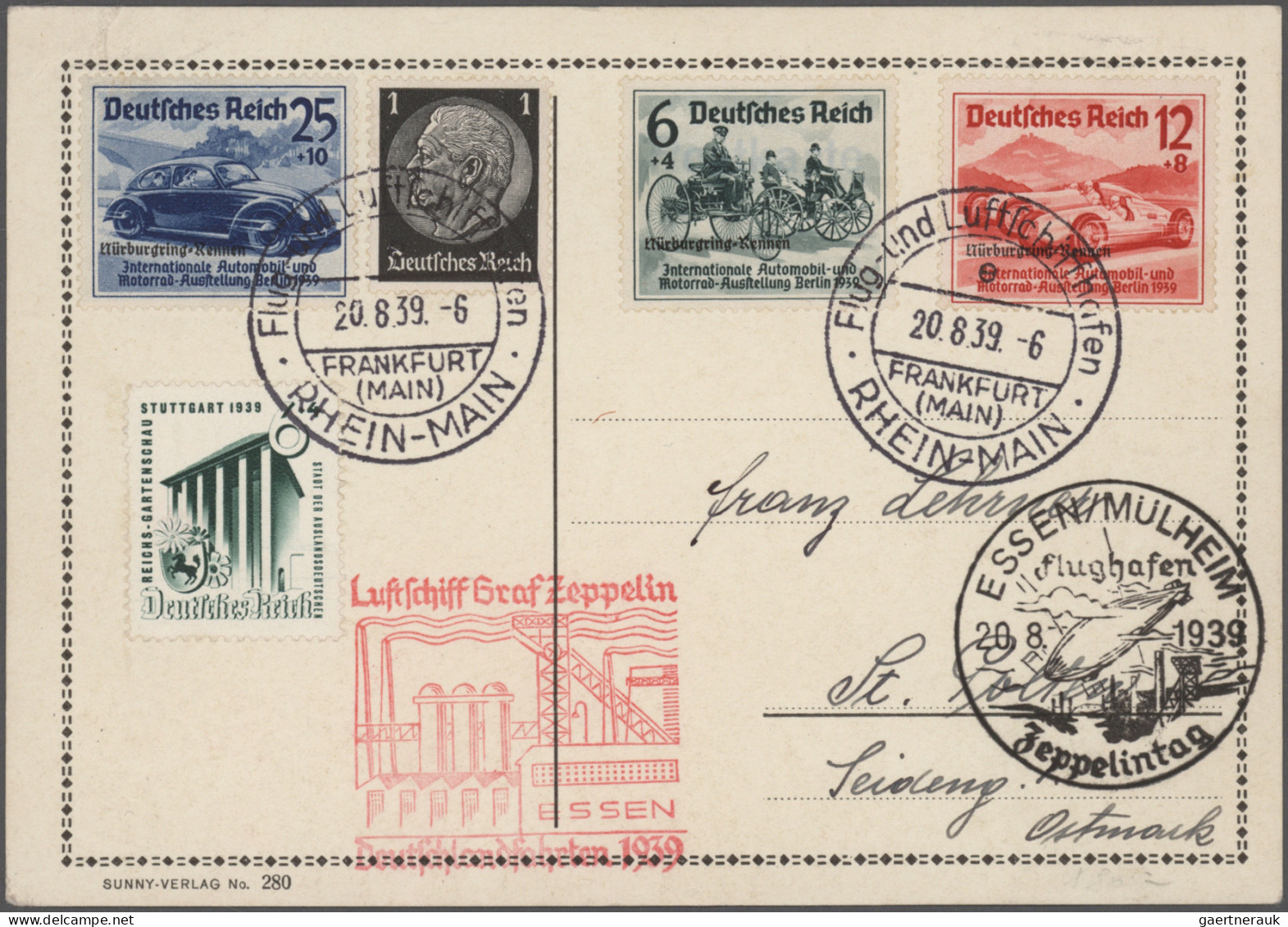 Zeppelin Mail - Germany: 1929/1939 (ca): Konvolut von knapp 100 Belegen mit gute
