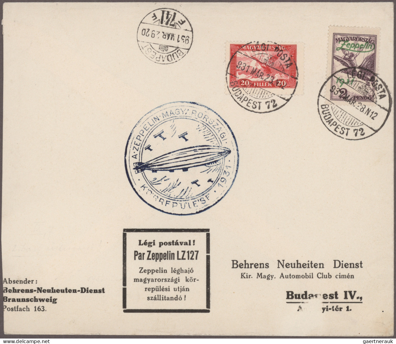 Zeppelin Mail - Germany: 1929/1939, Umfangreiche Interessante Sammlung Mit Ca. 4 - Airmail & Zeppelin