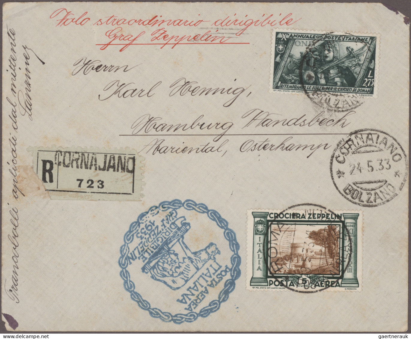 Zeppelin Mail - Germany: 1929/1939, Umfangreiche interessante Sammlung mit ca. 4