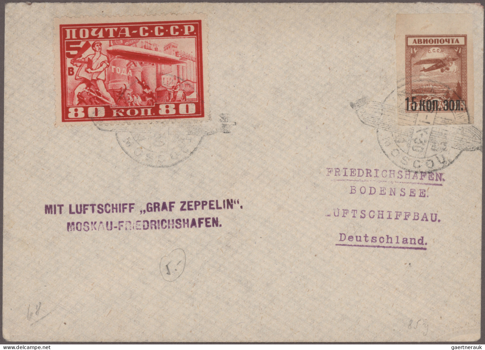 Zeppelin Mail - Germany: 1929/1939, Umfangreiche interessante Sammlung mit ca. 4