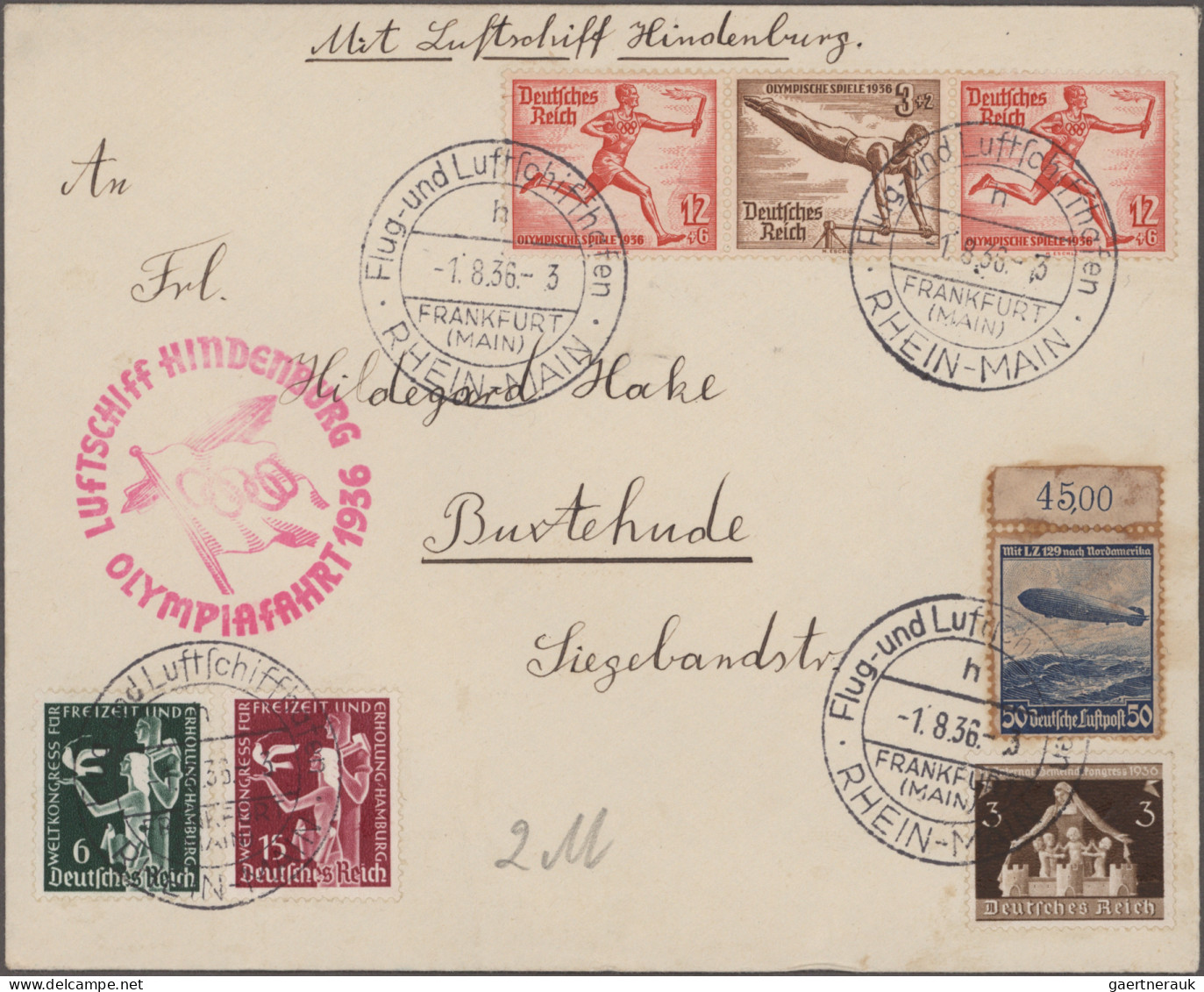 Zeppelin Mail - Germany: 1931/1976, Nette Partie Von Insg. 20 Zeppelin-, Flugpos - Airmail & Zeppelin