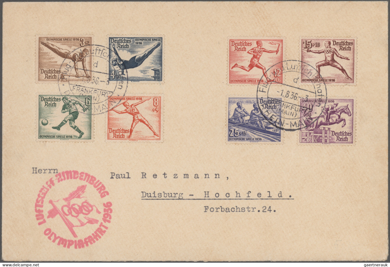 Zeppelin Mail - Germany: 1936/1939, Saubere Sammlung Von 38 Zeppelinbelegen, Dab - Luft- Und Zeppelinpost