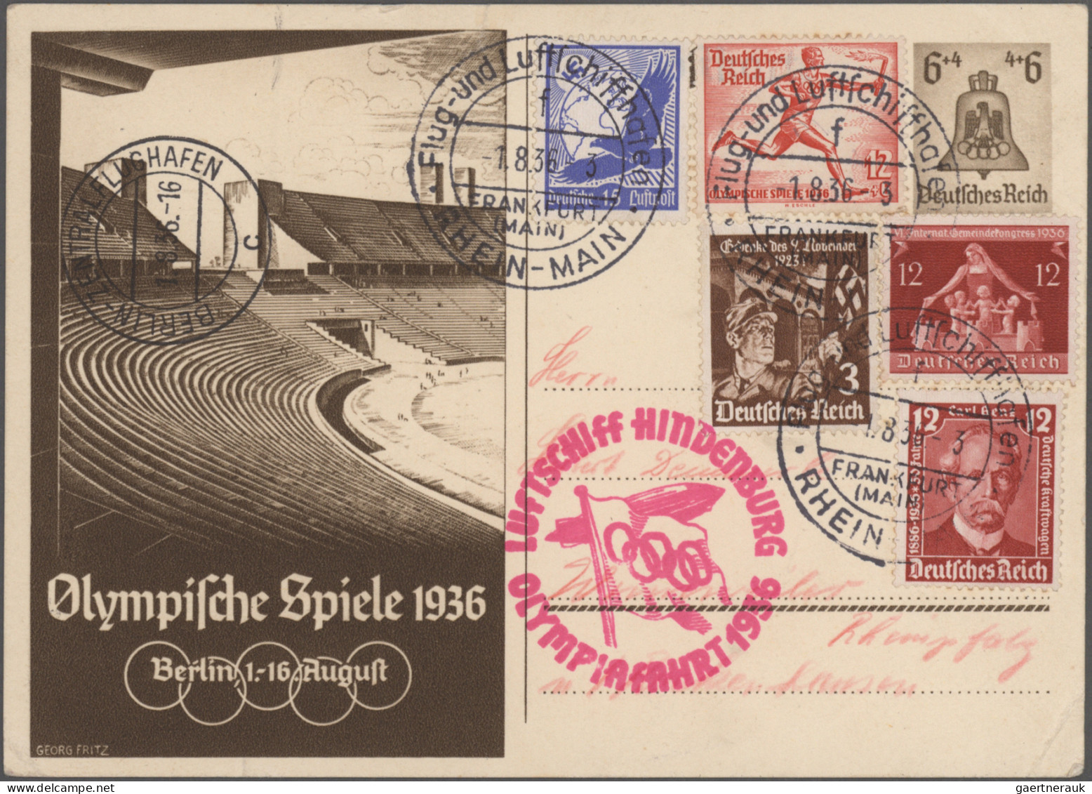 Zeppelin Mail - Germany: 1936/1939, Saubere Sammlung Von 38 Zeppelinbelegen, Dab - Luchtpost & Zeppelin