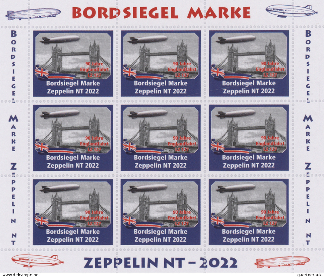 Zeppelin Mail - Germany: 1970/2020 Ca.- "ZEPPELIN NT": Sammlung Von Marken, Bloc - Poste Aérienne & Zeppelin