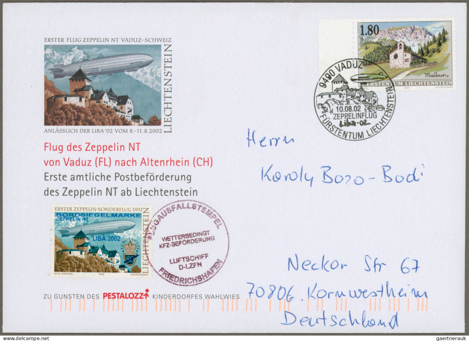 Zeppelin Mail - Germany: 2000/2022 Bordsiegelmarken Zeppelin NT: Sammlung Von 15 - Posta Aerea & Zeppelin