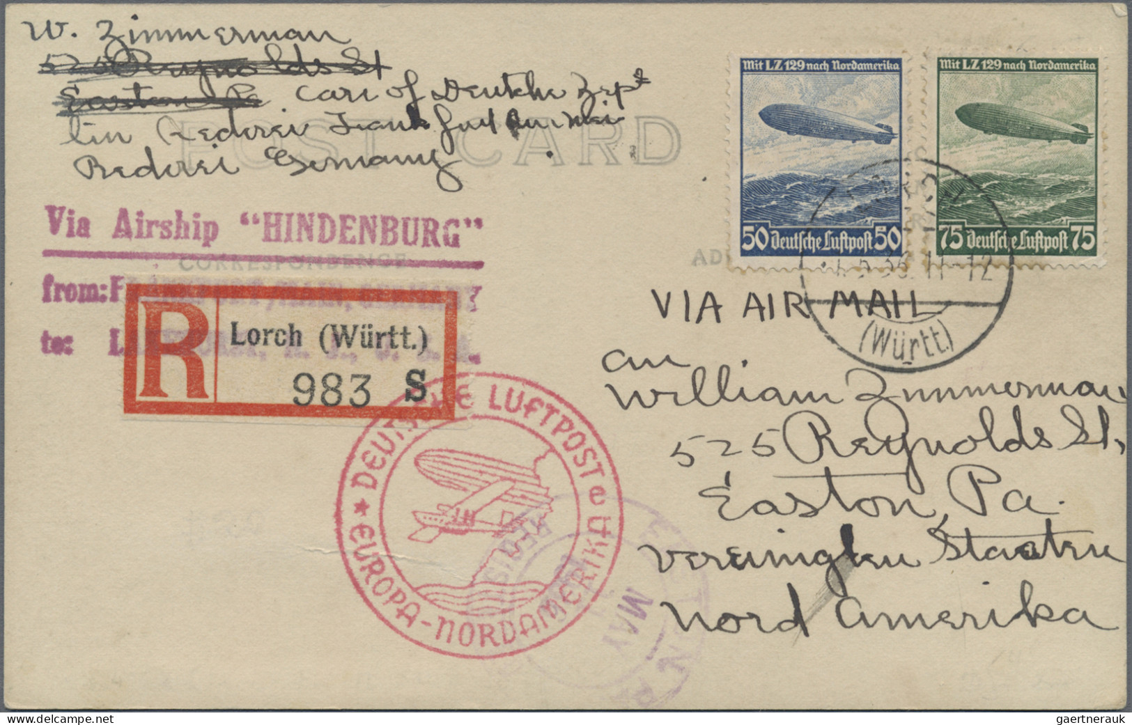 Zeppelin Mail - Germany: Partie Von 37 Belegen Mit Teils Besseren Zeppelinfranka - Luft- Und Zeppelinpost