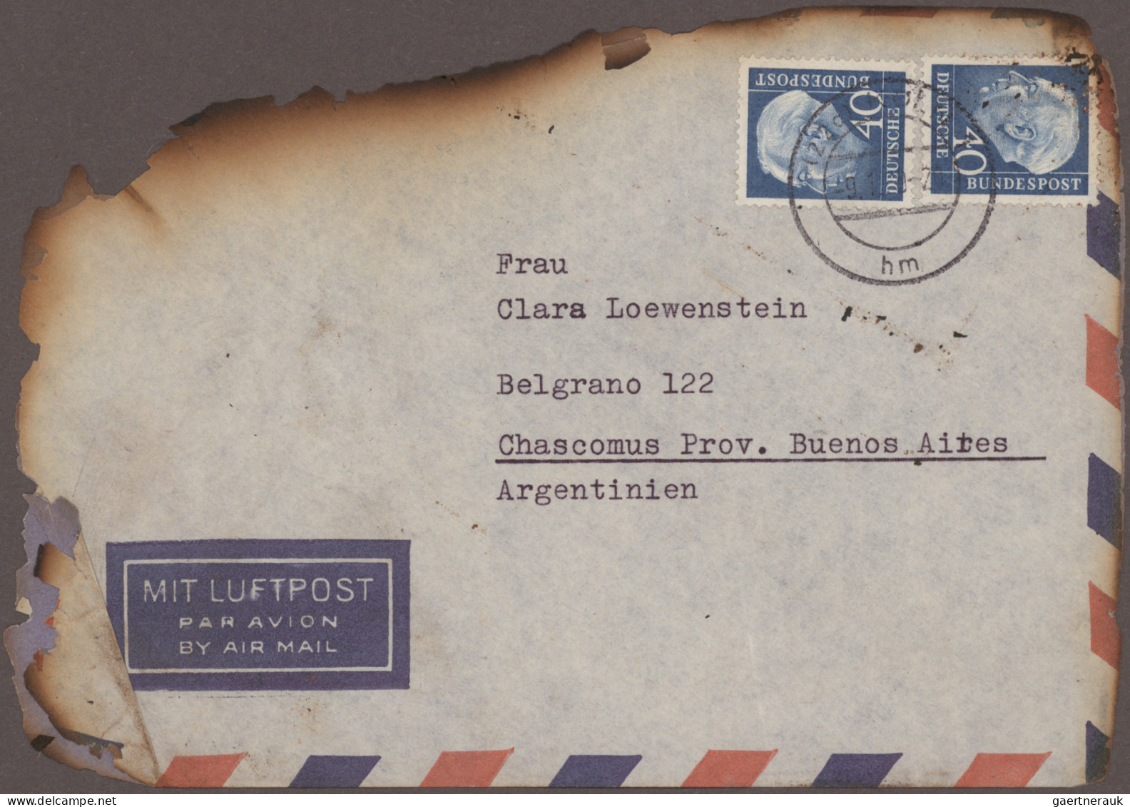 Desaster Mail: 1930/1959, 6 Verschiedene Belege Von Flugzeugabstürzen Mit Entspr - Other & Unclassified