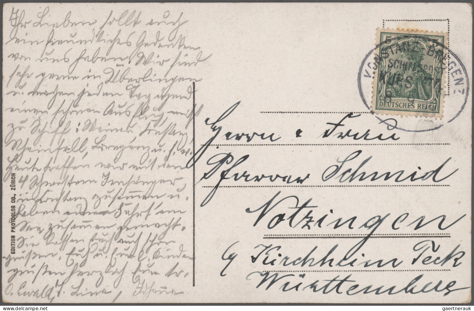 Bodensee Lake Mail: 1898/1917, Partie Von Vier Karten, Dabei Ovalstempel, Ra1 "S - Autres & Non Classés