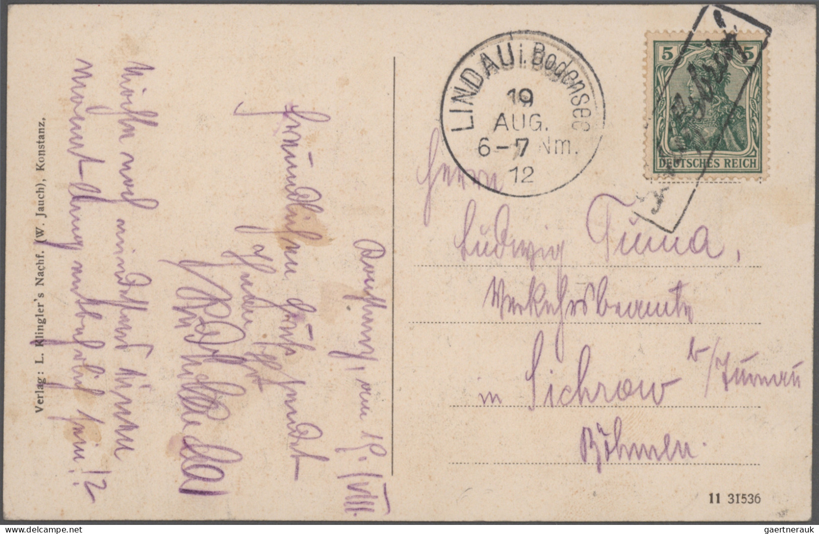 Bodensee Lake Mail: 1898/1917, Partie Von Vier Karten, Dabei Ovalstempel, Ra1 "S - Andere & Zonder Classificatie