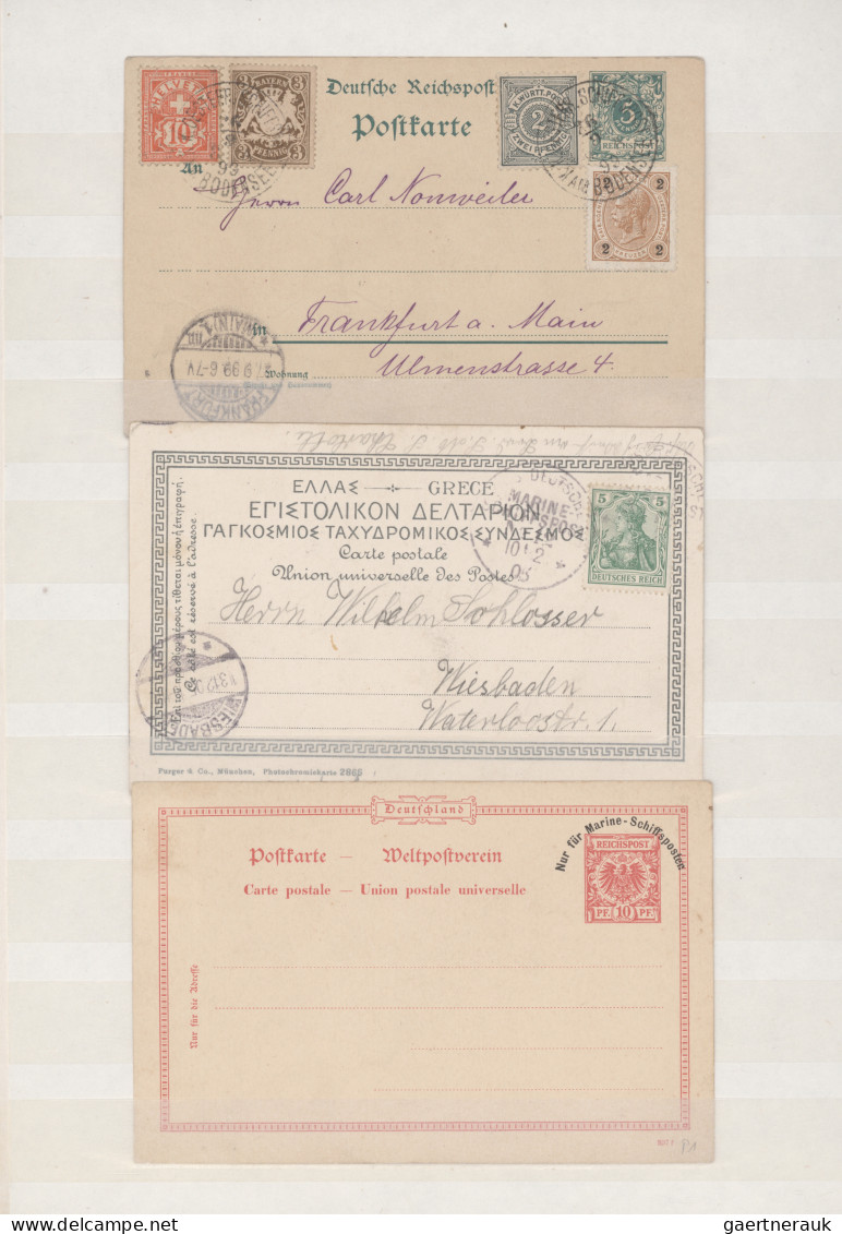 Shipsmail - Germany: 1900/1934 (ca.), Nette Partie Mit Zehn Belegen Und Einigen - Sammlungen