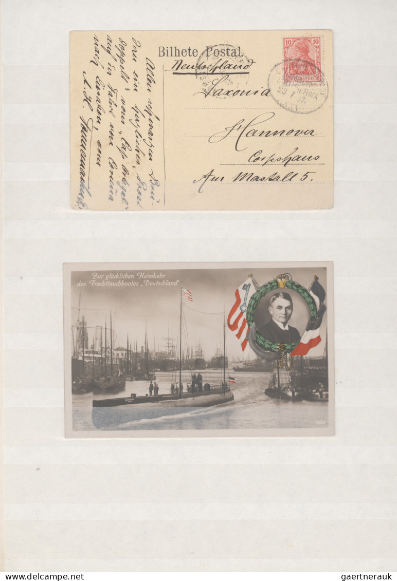 Shipsmail - Germany: 1900/1934 (ca.), Nette Partie Mit Zehn Belegen Und Einigen - Collections