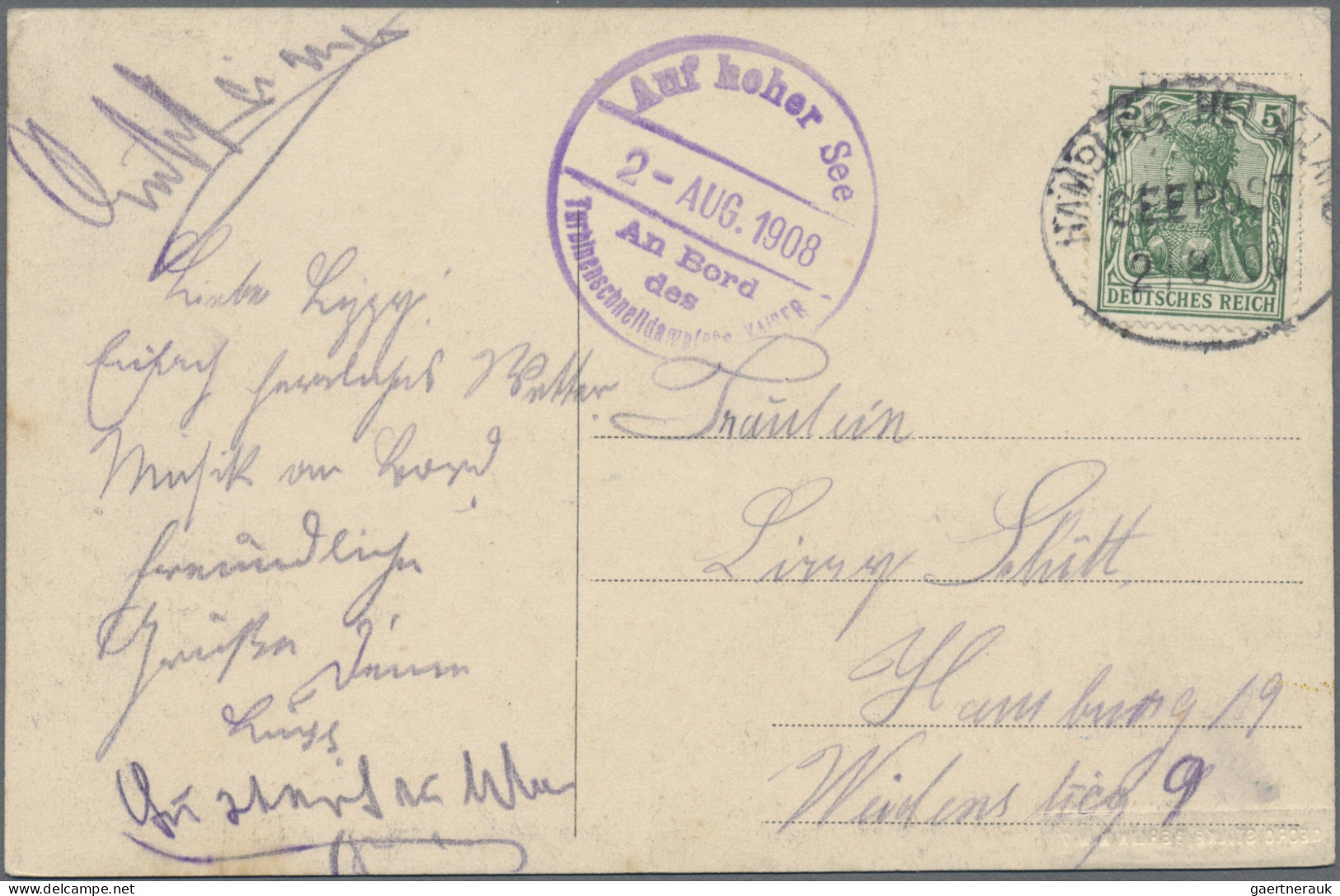 German Ship Post: 1895/1939, Partie Von 31 Schiffspost-Karten/-Briefen (davon Zw - Otros & Sin Clasificación