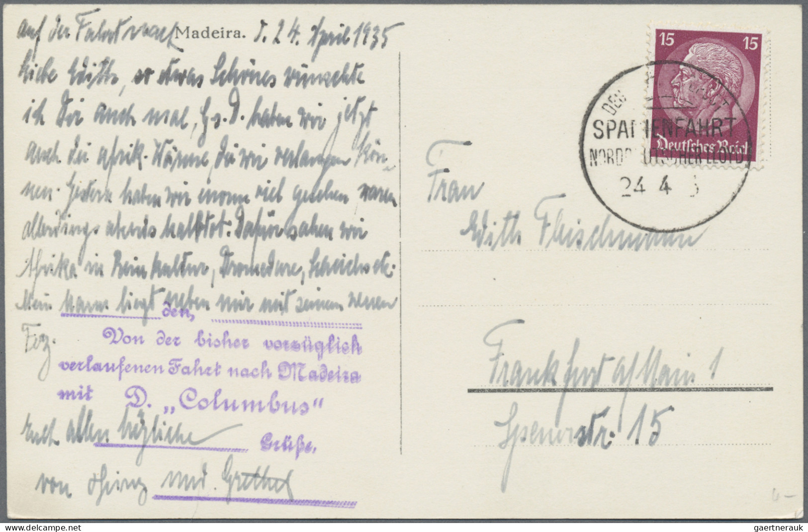 German Ship Post: 1895/1939, Partie Von 31 Schiffspost-Karten/-Briefen (davon Zw - Other & Unclassified