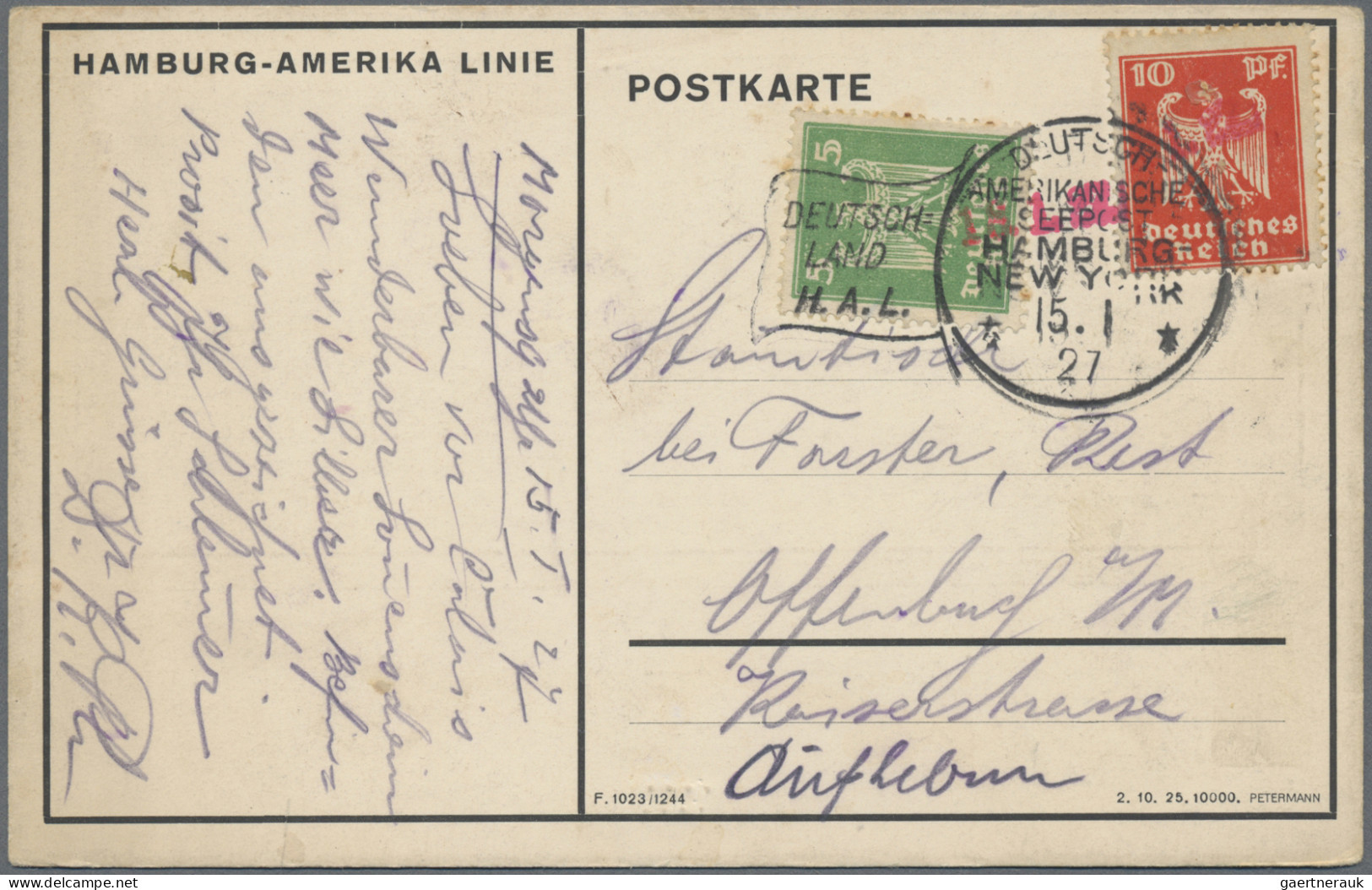 German Ship Post: 1895/1939, Partie von 31 Schiffspost-Karten/-Briefen (davon zw