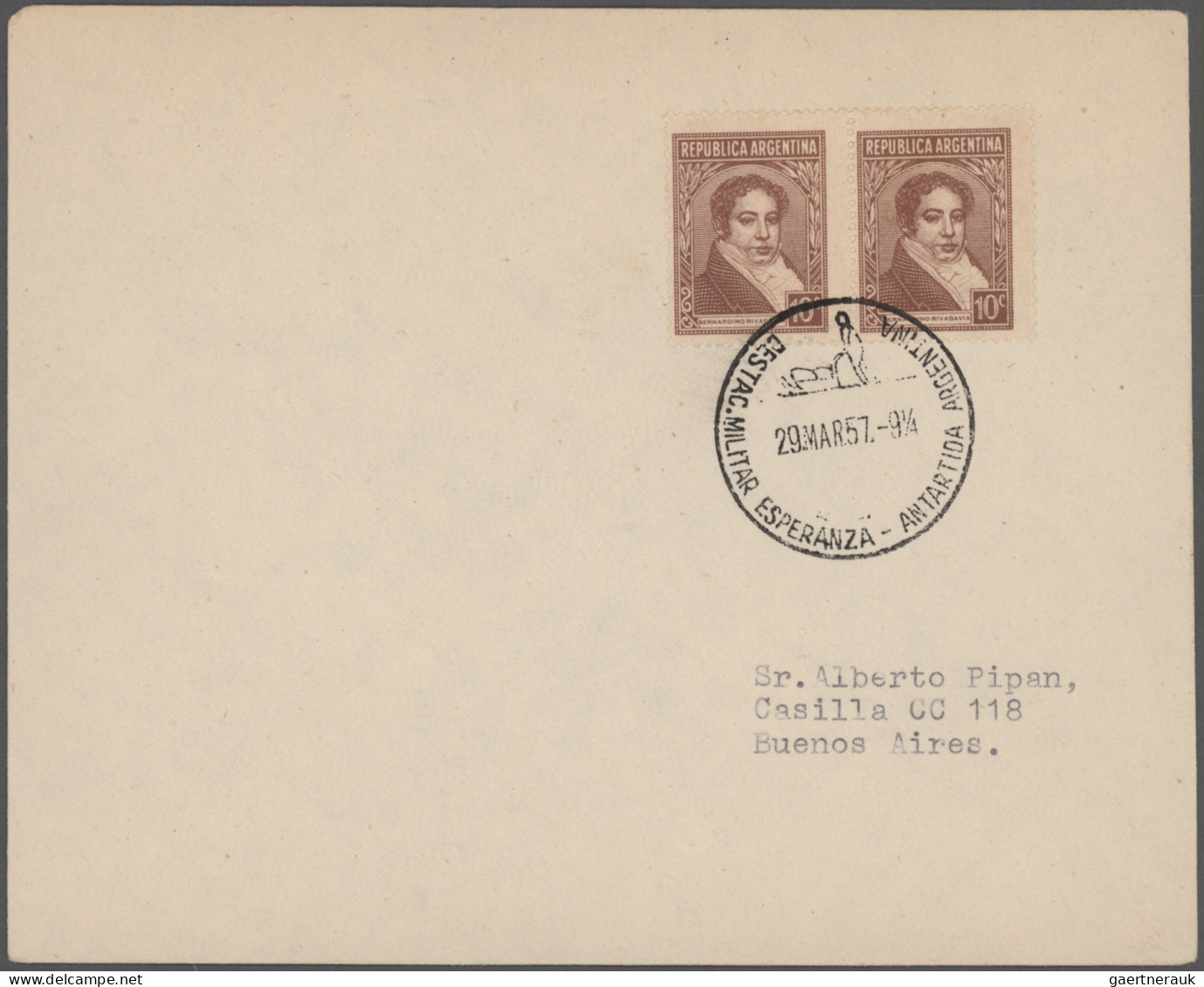 Thematics: Antarctic: 1948/1987, Collection Of Apprx. 200 Covers Bearing Argenti - Altri