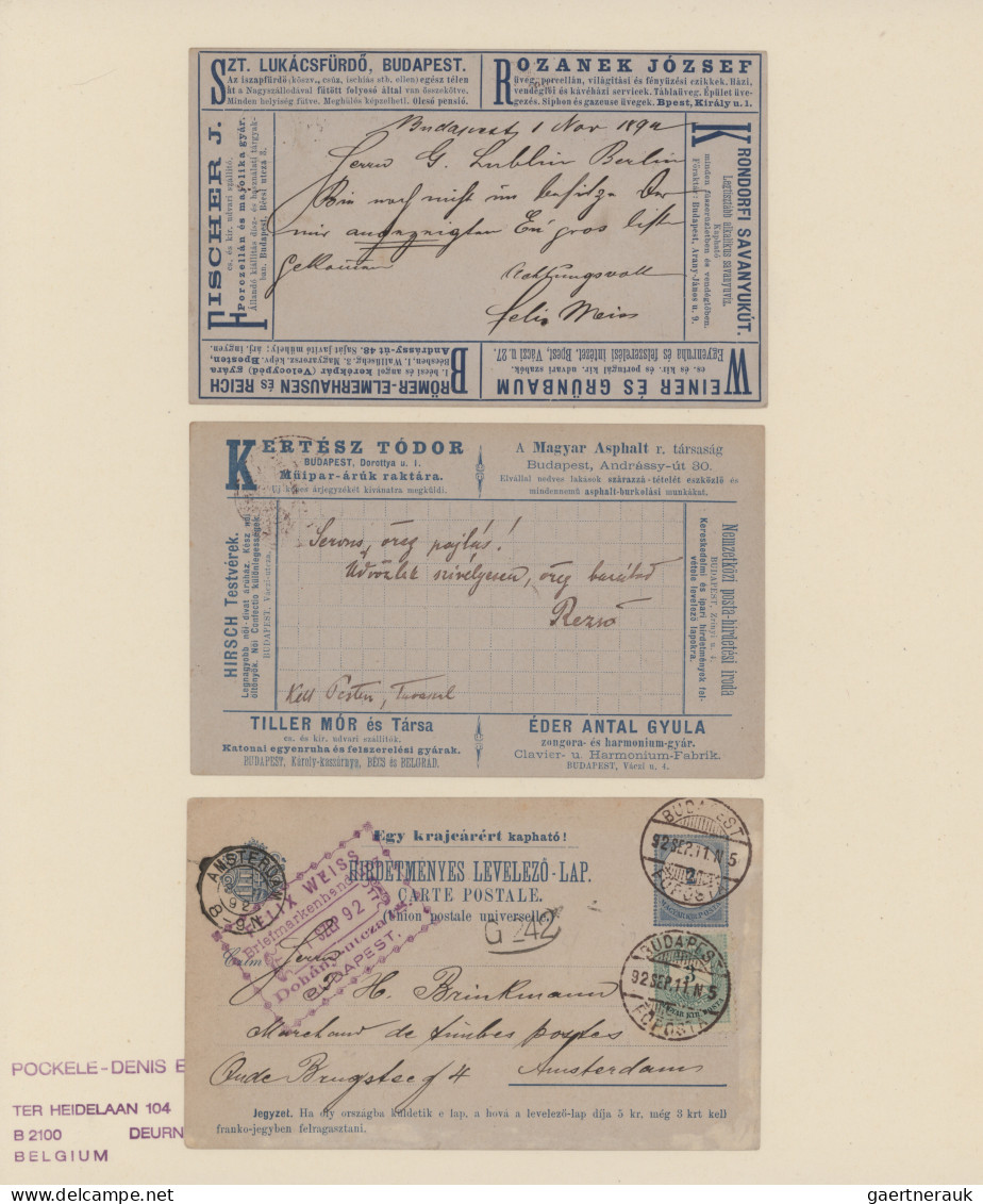 Thematics: Advertising Postal Stationery: 1870/1960 Ca., Interesting Collection - Sonstige