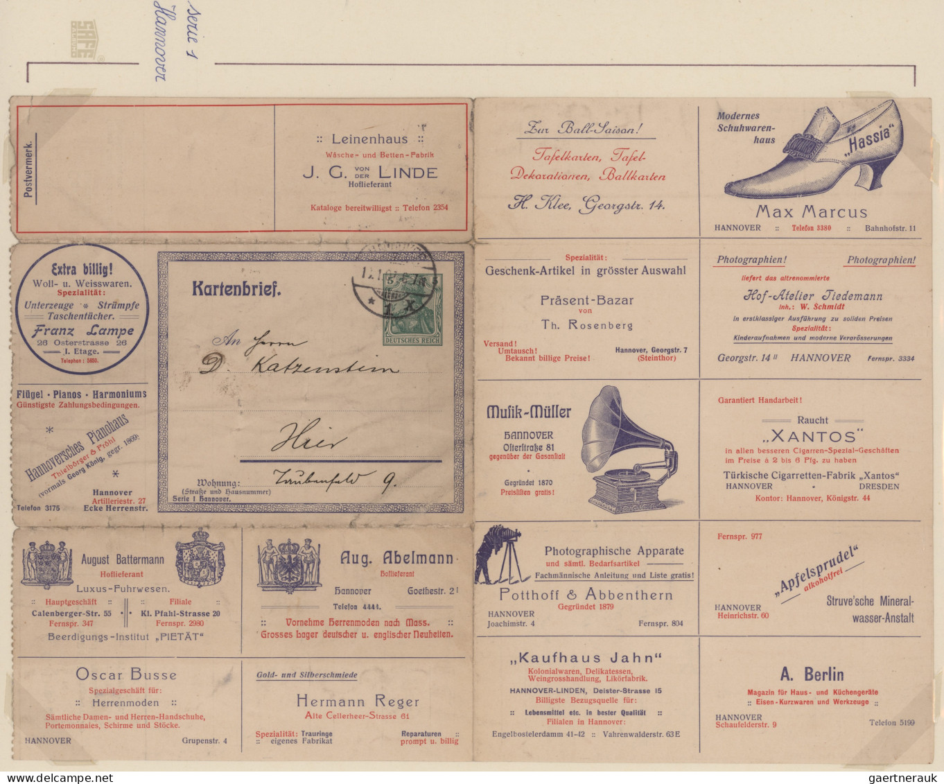 Thematics: Advertising Postal Stationery: 1872/1920 Ca., Dt.Reich Und Gebiete, G - Altri