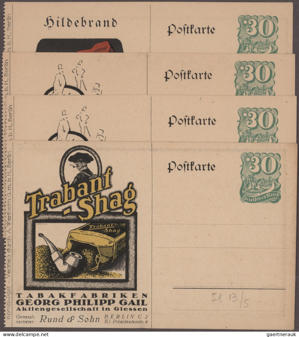 Thematics: advertising postal stationery: 1872/1920 ca., Dt.Reich und Gebiete, g