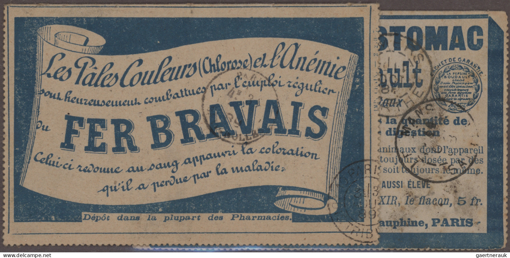 Thematics: Advertising Postal Stationery: 1873/1900 Ca., France, Interesting Col - Other