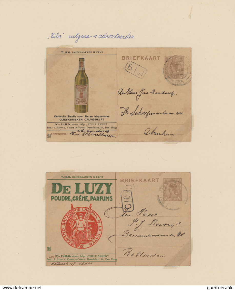 Thematics: Advertising Postal Stationery: 1897/1927 Ca., Netherlands, Interestin - Otros