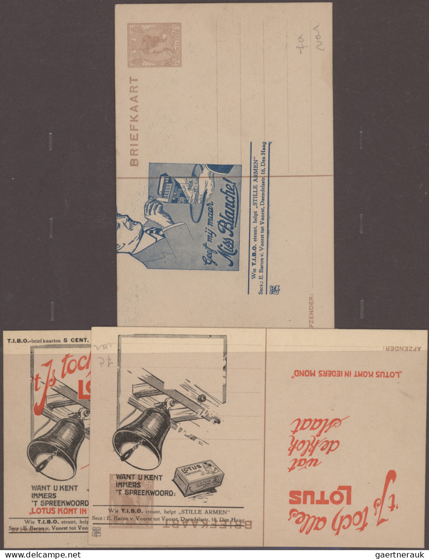Thematics: Advertising Postal Stationery: 1897/1927 Ca., Netherlands, Interestin - Otros
