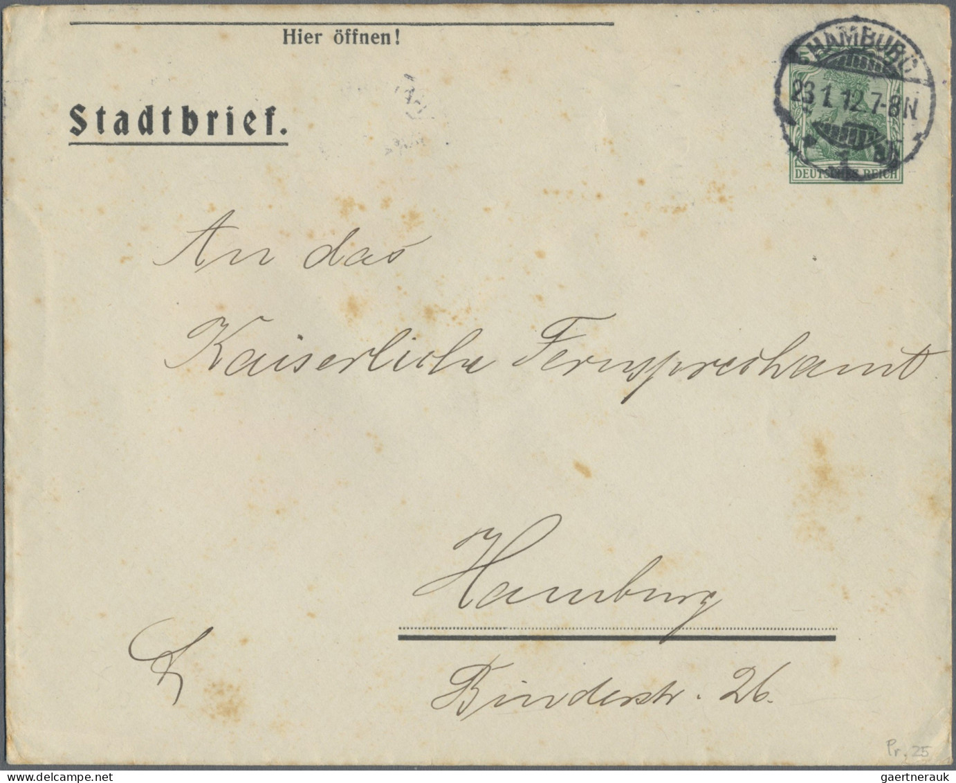 Thematics: Advertising Postal Stationery: 1900/1914 Ca., Dt.Reich Germania, Reic - Otros