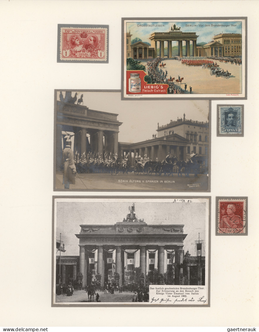 Thematics: buildings-Brandenburg Gate: 1860/1975, umfassende Thematik-Sammlung i