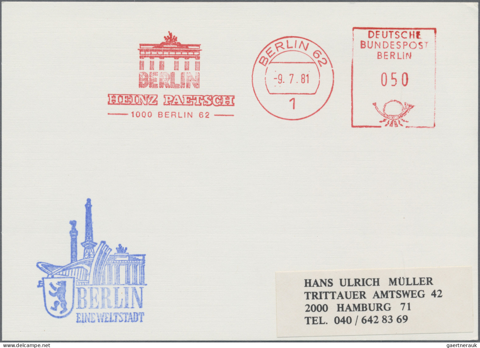 Thematics: Buildings-Brandenburg Gate: 1927/1987, Umfangreicher Sammlungsbestand - Monumentos