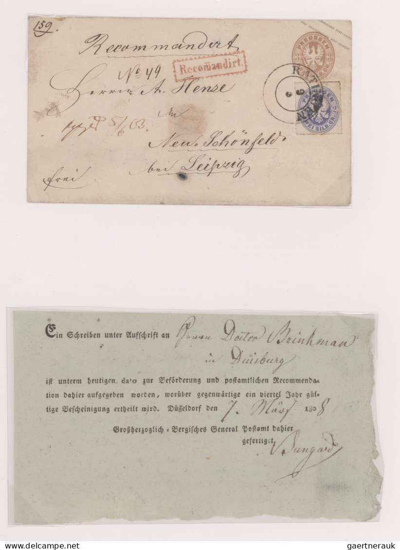 Registered Covers And Labels: 1808/2000, RATINGEN, Außergewöhnliche Sammlung Von - Altri