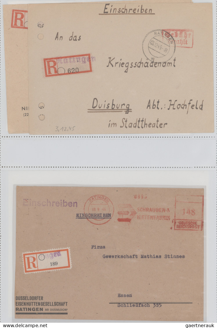 Registered Covers And Labels: 1808/2000, RATINGEN, Außergewöhnliche Sammlung Von - Sonstige