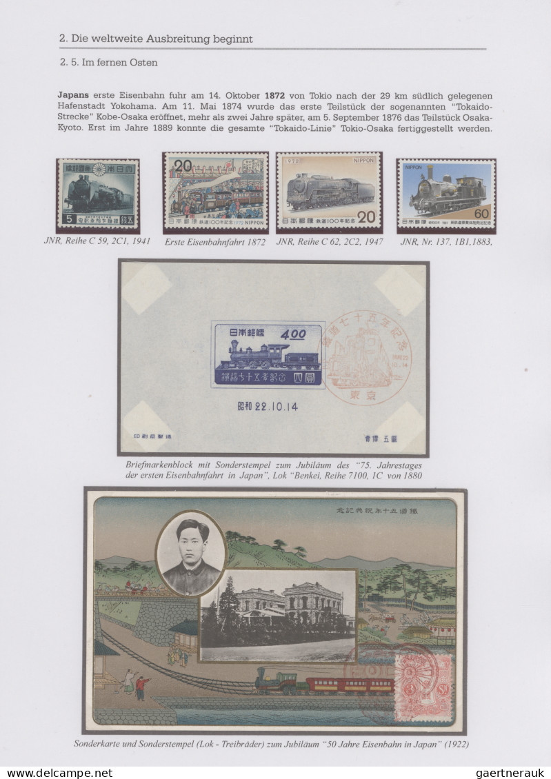 Thematics: railway: From 1871 on. Elaborated collection 'The railroad' on 221 sh