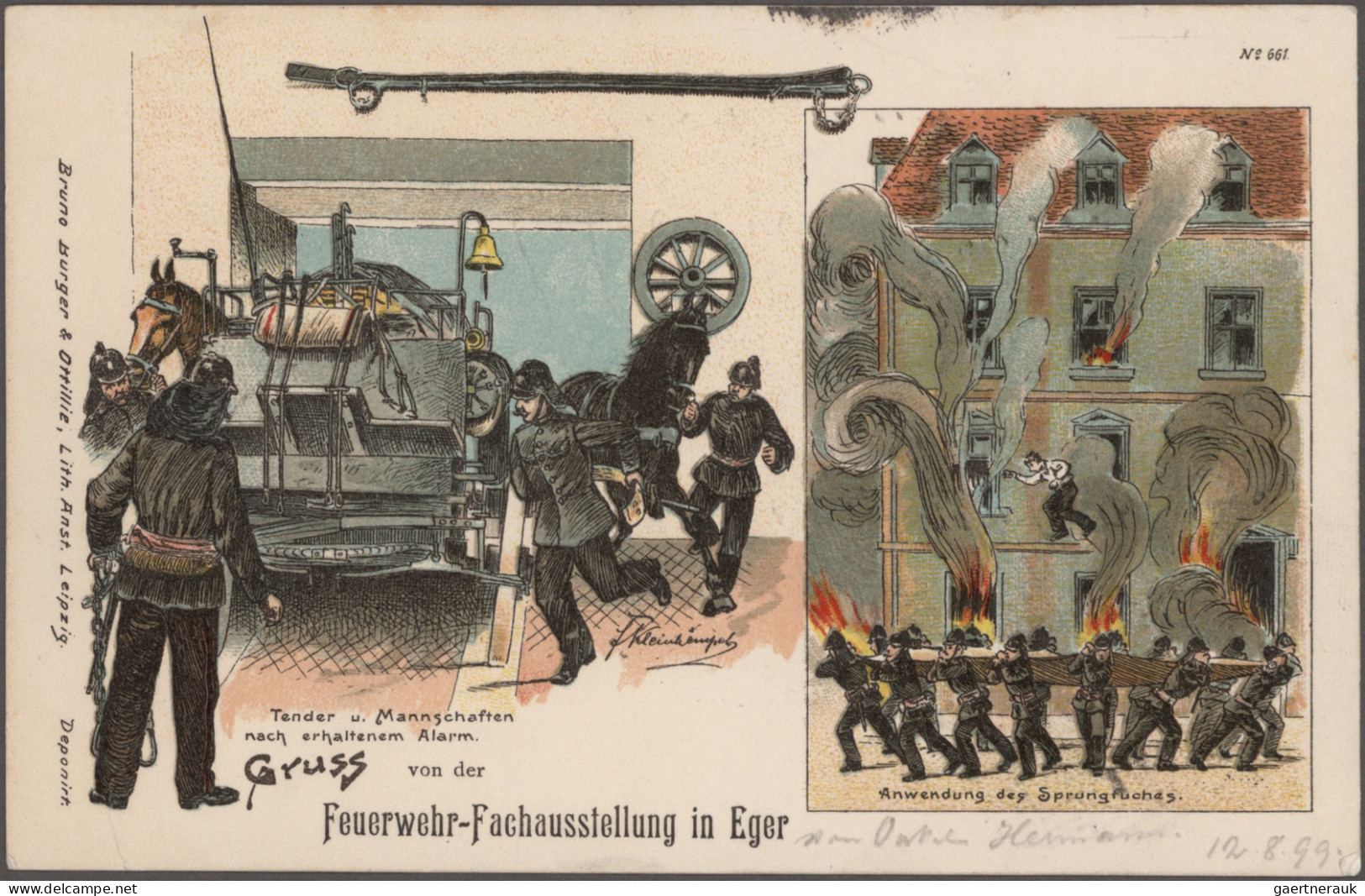 Thematics:  Firebrigade: 1897/2000 (ca.), Umfangreiche Thematik-Sammlung FEUERWE - Firemen